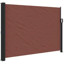 vidaXL Seitenmarkise Ausziehbar 140 x 500 cm Braun Polyester
