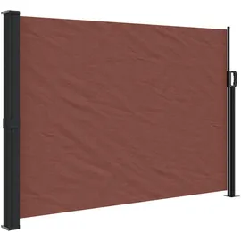 vidaXL Seitenmarkise Ausziehbar 140 x 500 cm Braun Polyester