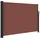 vidaXL Seitenmarkise Ausziehbar 140 x 500 cm Braun Polyester