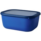 Mepal - Multi Bowl Cirqula Rectangular - Vorratsdose mit Deckel - Geeignet als Luftdichte Aufbewahrungsbox für den Kühlschrank, Mikrowellengeschirr & als Frischhaltedosen - 3000 ml - Vivid Blue