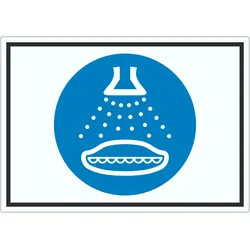 Wassersprühanlage einschalten beim Aussetzvorgang Symbol Aufkleber A5 (148x210mm)
