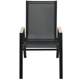 POCOline Stapelstuhl Bari schwarz Stahlrohr B/H/L: ca. 74x91x55 cm - Schwarz