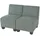 Mendler Modular 2-Sitzer Sofa Couch Lyon, Stoff/Textil ~ grau, ohne Armlehnen