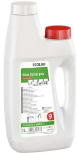 ECOLAB GlossXpress plus Wischpflege, Hohe Reinigungsleistung gegen Schmutzanhaftung mit Frischeduft, 1000 ml - Dosierflasche, leer