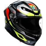 AGV K6 S Erazer E2206 Mplk Integralhelm - Black / Red / Yellow Fluo - M