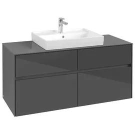 Villeroy & Boch Waschtischunterschrank 4 Auszüge 120 x 54,8 x 50 cm Glossy Grey