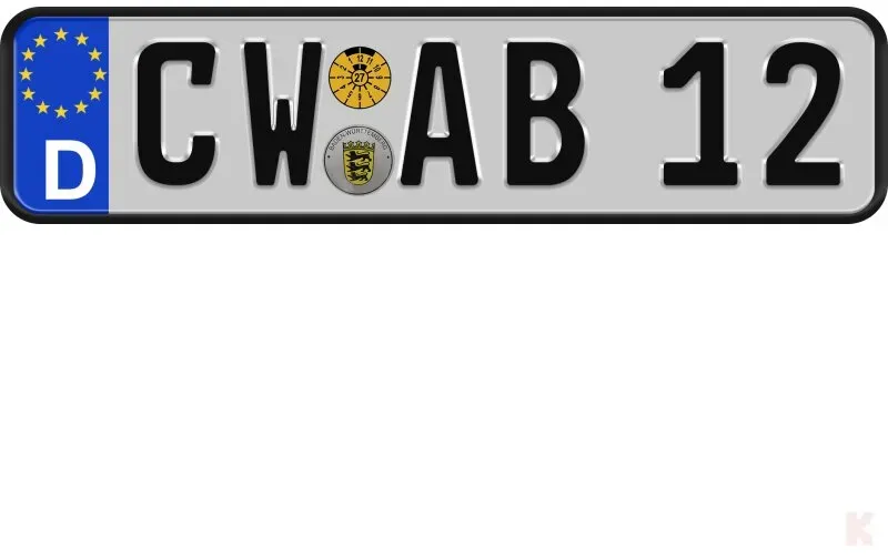 Klemos Wunsch Kennzeichen 1x4