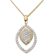 FIRETTI Kettenanhänger Schmuck Geschenk Gold 585 Weiß