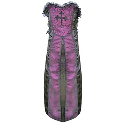 Das Kostümland Hexen-Kostüm Mittelalter Larp Corsagen Kleid für Damen, Violet lila M