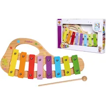 Eichhorn 100003482 Musik xylophon aus Holz Bunte Tonleiter mit 8 Tönen, inkl. 1 Klöppel und Liederbuch mit fünf Liedern zum nachspielen, 3 teilig, 30 x 15 cm groß, ab Zwei Jahren