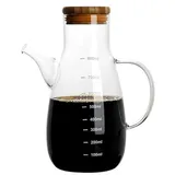 Vnook Olivenöl-Spenderflasche, Ölflasche aus Glas ohne Tropfen, Ölbehälter for pflanzliches Olivenöl, Ölspender aus hohem Borosilikatglas for die Küche [Energieklasse A] (Size : 800ml)