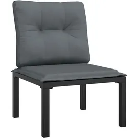 vidaXL Garten-Lounge-Set 4-tlg. schwarz/grau