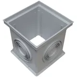 Marley Einlaufschacht ohne Boden 300x300mm Schachtaufsatz Hofablauf Gully Bodenablauf Ablauf
