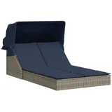 vidaXL Doppelte Sonnenliege 236 x 110 x 0 cm Grau