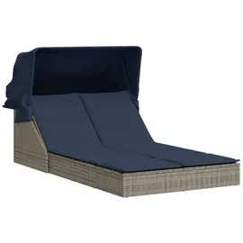 vidaXL Doppelte Sonnenliege 236 x 110 x 0 cm Grau