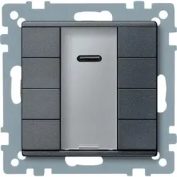 Schneider Electric MTN627914 Taster 4fach plus mit IR-Empfänger, anthrazit, System M