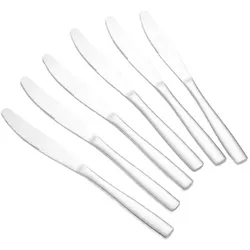 Modernes 6er Set Tafelmesser aus hochwertigem Edelstahl