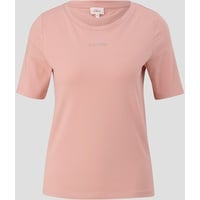 S.Oliver T-Shirt mit Logoprint, Rosa,