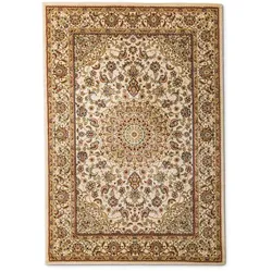 Orientteppich Kaschan 160 x 230 cm Polypropylen Beige Creme