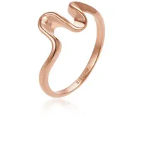 Elli Fingerring Wellen Strand Meer Maritim Trend 925 Silber, Wellen rosa 52