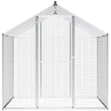 vidaXL Voliere Außenvoliere Aluminium 178 x 122 x 194 cm grau