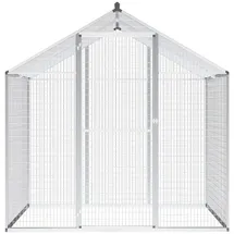 vidaXL Voliere Außenvoliere Aluminium 178 x 122 x 194 cm grau