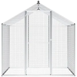 vidaXL Voliere Außenvoliere Aluminium 178 x 122 x 194 cm grau