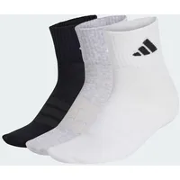 adidas Thin&Light Sportswear Ankle Socken 3er Pack Grau/Weiß/Schwarz 37-39