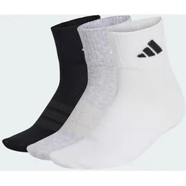 adidas Thin&Light Sportswear Ankle Socken 3er Pack Grau/Weiß/Schwarz 37-39