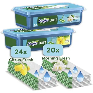 Swiffer Bodenwischer Feuchte Bodentücher Mit Frischem Duft Wie Nach Dem Lüften 44 Tücher (20+24), Für Eine Schnelle Und Einfache Reinigung