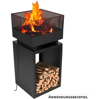 Feuerstelle DON Feuerschale mit Funkenschutz Feuerkorb Terrassenofen Feuersäule