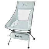 KingCamp Campingstuhl Logan Klappstuhl Strand Stuhl Faltbar Leicht Alu 150 kg Farbe: Light Grey