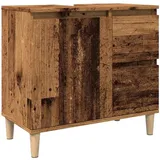 vidaXL Waschbeckenunterschrank Altholz-Optik 65x33x60 cm Holzwerkstoff