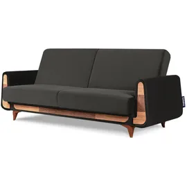 konsimo® Schlafcouch 3-Sitzer Schwarz