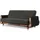 konsimo® Schlafcouch 3-Sitzer Schwarz
