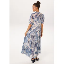 Aniston CASUAL Sommerkleid Blau Blumendruck 36