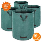 Gardebruk Gartenabfallsack 4x280 Liter 50 kg Belastbarkeit stabil robust abwaschbar Garten Rasensack