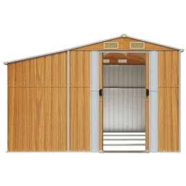 vidaXL Gerätehaus 3,65 x 2,77 m Hellbraun