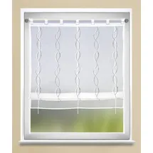 Neusser Collection Bändchenrollo Simone weiß-grau, 100 x 140 cm