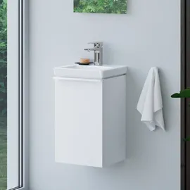Evineo ineo4 Unterschrank B: 35 cm, 1 Tür links, mit Griff, für Villeroy & Boch Subway 3.0 Handwaschbecken,, BE0804WM,