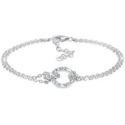 Elli Armkette »Armband Kreis Kristalle Silber« Elli Weiß 160