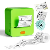 DETONGER Etikettendrucker mit Band P1 2-Zoll-Thermodrucker Tragbarer Bluetooth-Versandetikettendrucker Aufkleberdrucker Etikettendrucker Home Office Schule Geschäftliche