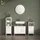 livinity® WASCHBECKENUNTERSCHRANK Amalfi Weiß 70.2 x 57 cm mit 2 Schubladen und 1 Tür
