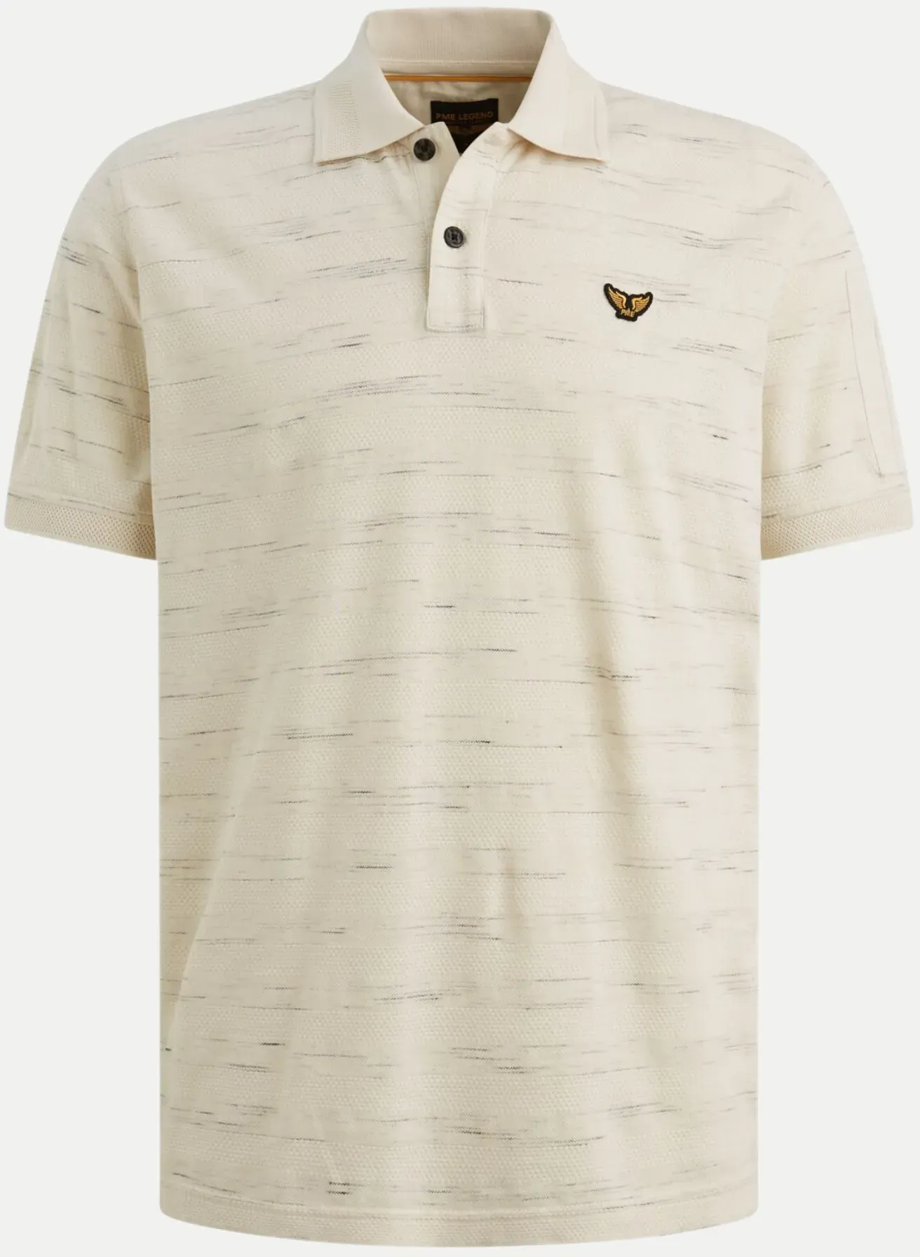 T-shirt mit Polokragen Popcorn Beige L