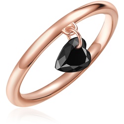 Glanzstücke München Ring Herz Sterling Silber Spinell in Roségold Ringe   Damen 
