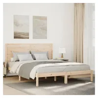 vidaXL Massivholzbett 160 x 220 cm Beige