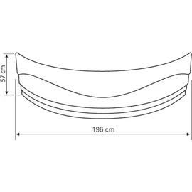 HAK DUNAJ Eckbadewanne 140 x 140 cm (Aqualine-G1345)