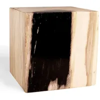 StoneTrip Mineralstein Versteinertes Holz Deko Würfel, (Unikat, 1-St., Unikat), Versteinertes Holz braun