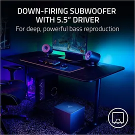 Razer Nommo V2 Full-Range-2.1 Gaming-Lautsprecher mit Subwoofer für PC schwarz