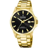 Festina Swiss Made Herrenuhr Analog Edelstahl 316L Gold - - Armbanduhr - Herren -